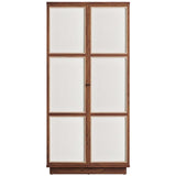 Sorrel 70" Tall Wood Grain Storage Cabinet in Walnut