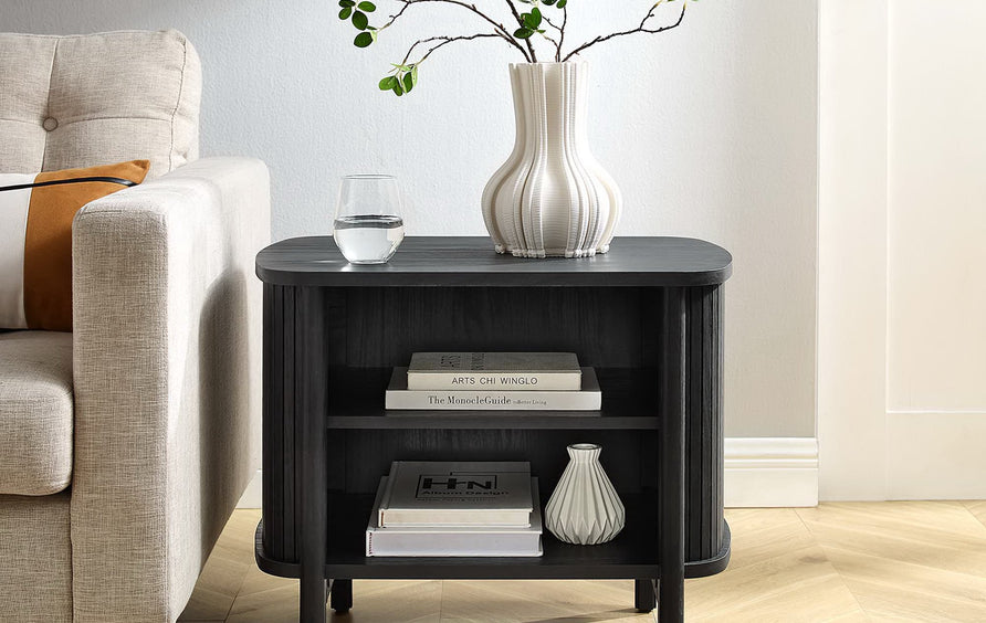 Marlon Open Nightstand in Black