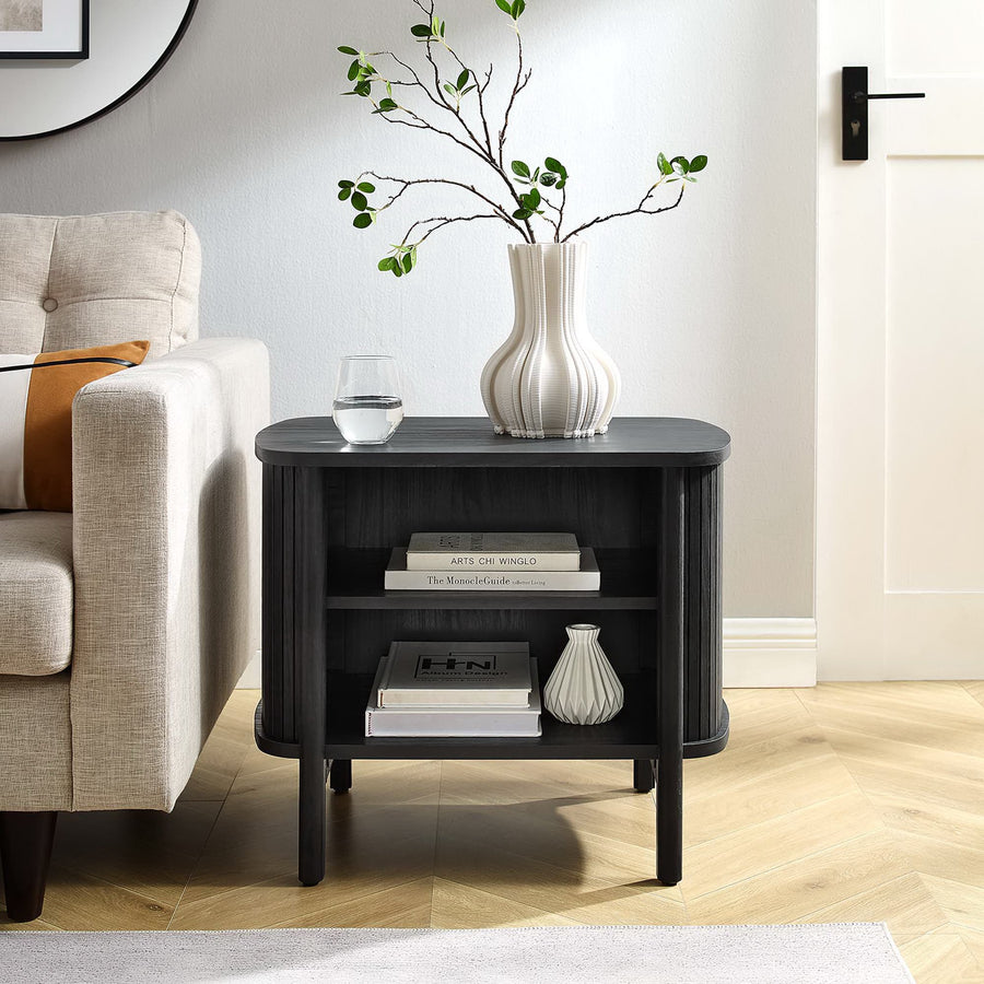 Marlon Open Nightstand in Black