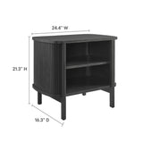 Marlon Open Nightstand in Black