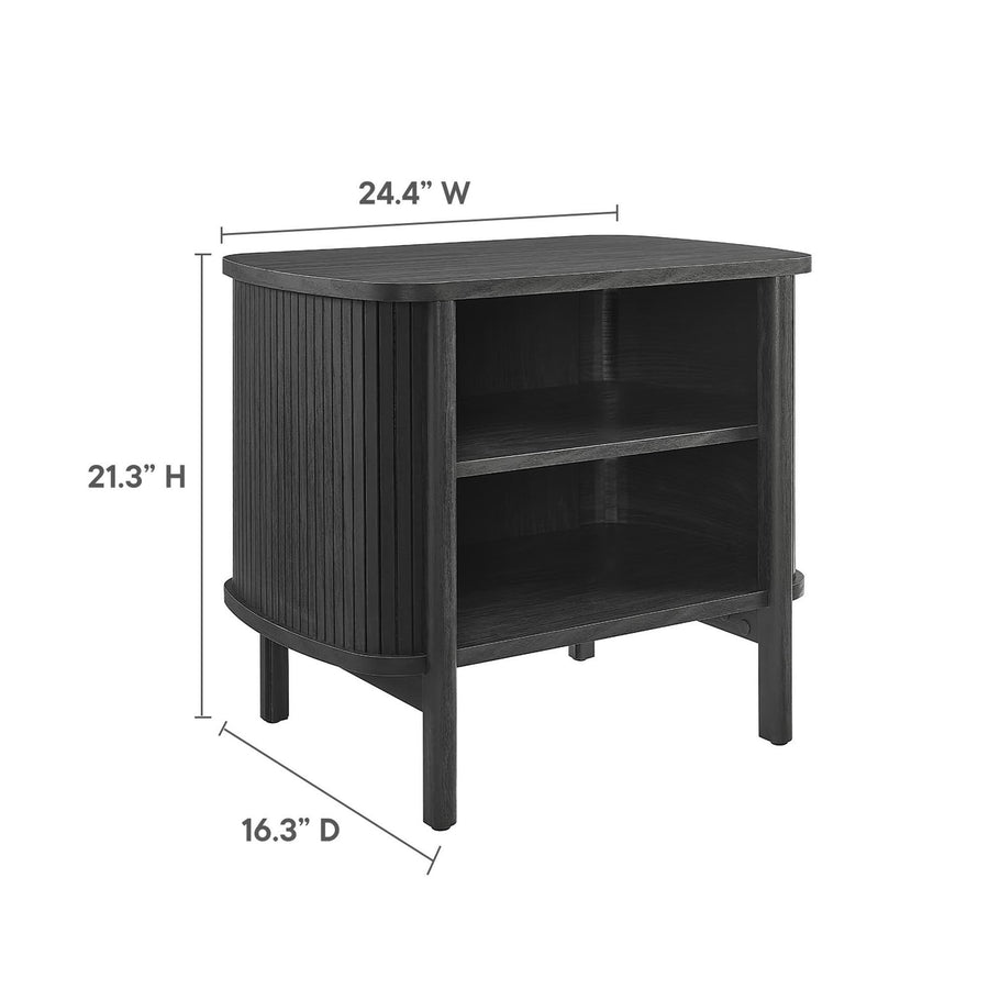 Marlon Open Nightstand in Black