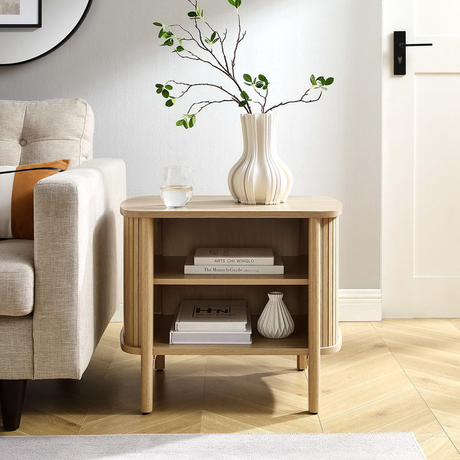 Marlon Open Nightstand in Oak