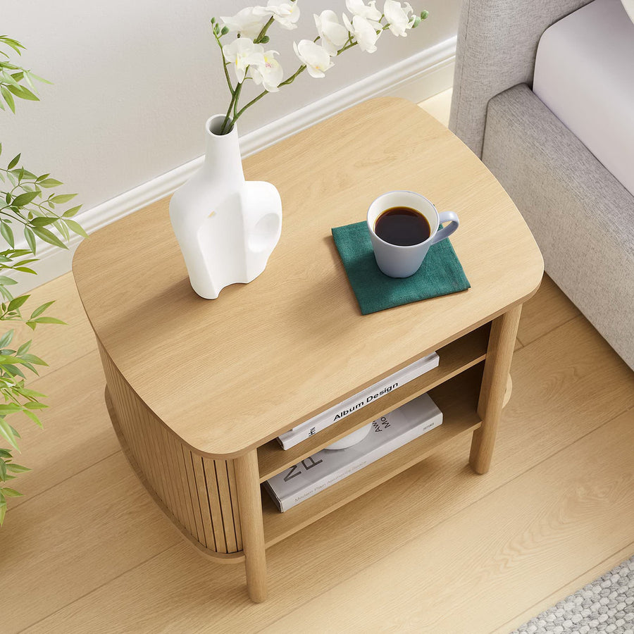 Marlon Open Nightstand in Oak