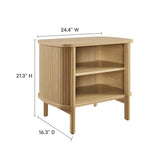 Marlon Open Nightstand in Oak
