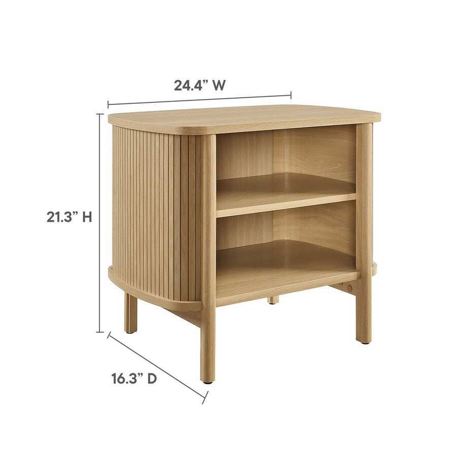 Marlon Open Nightstand in Oak