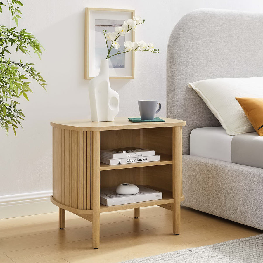 Marlon Open Nightstand in Oak