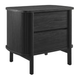 Marlon 2-Drawer Nightstand in Black