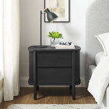 Marlon 2-Drawer Nightstand in Black