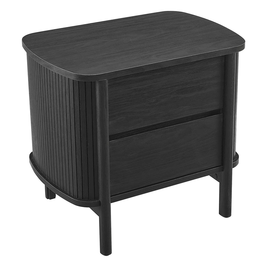 Marlon 2-Drawer Nightstand in Black