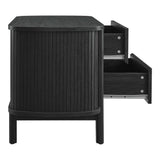 Marlon 2-Drawer Nightstand in Black