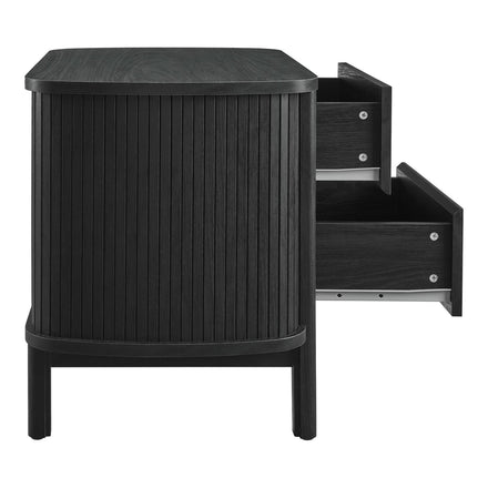 Cadence 2-Drawer Nightstand in Black