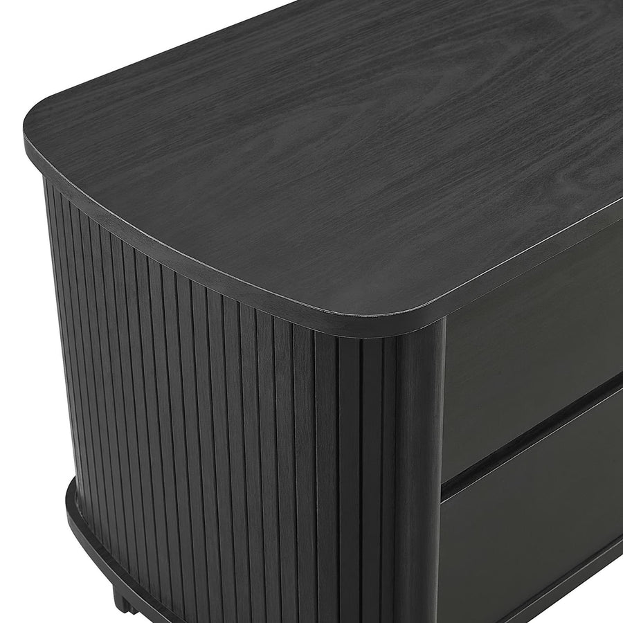Marlon 2-Drawer Nightstand in Black