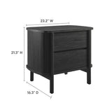 Marlon 2-Drawer Nightstand in Black