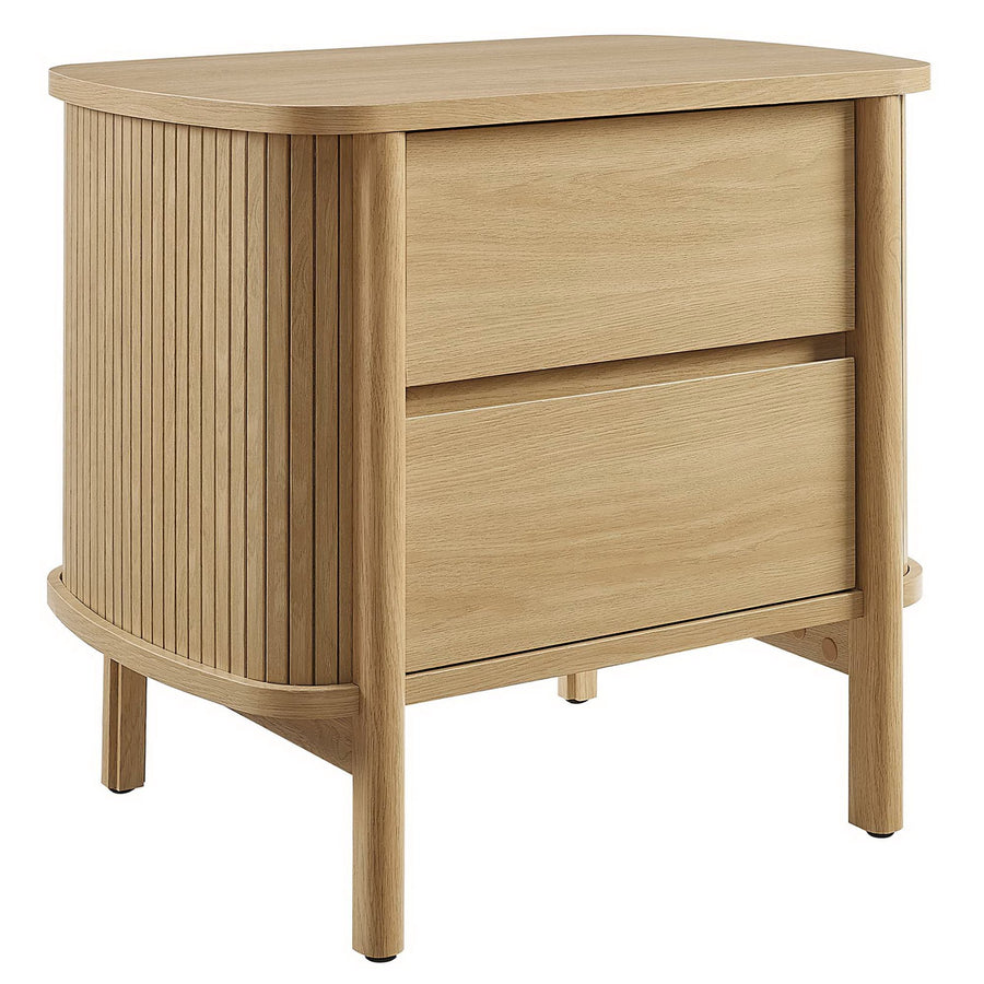 Marlon 2-Drawer Nightstand in Oak