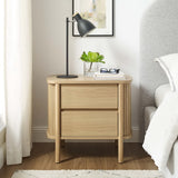 Marlon 2-Drawer Nightstand in Oak