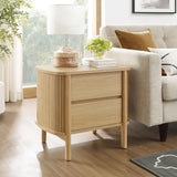 Marlon 2-Drawer Nightstand in Oak
