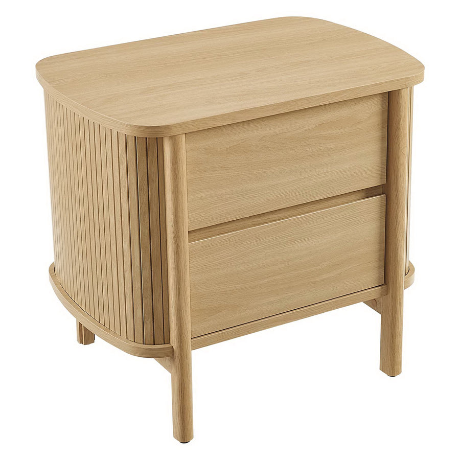 Marlon 2-Drawer Nightstand in Oak
