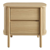 Marlon 2-Drawer Nightstand in Oak