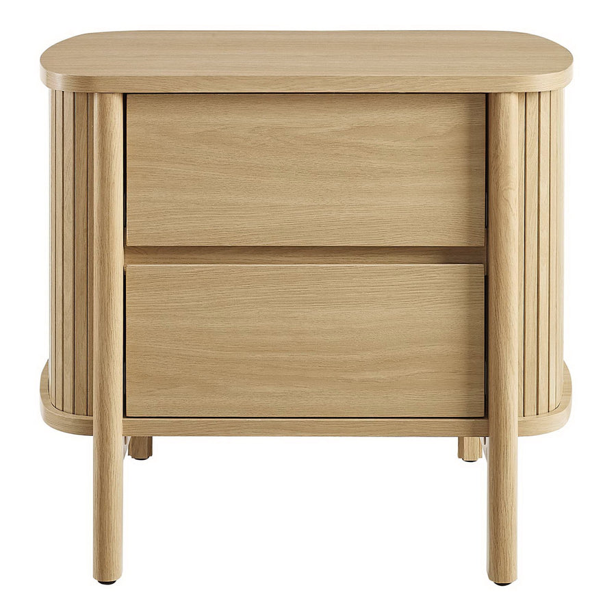 Marlon 2-Drawer Nightstand in Oak