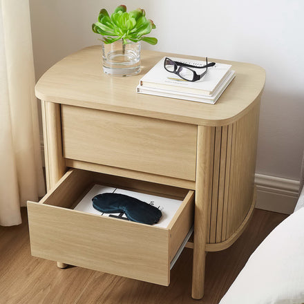 Cadence 2-Drawer Nightstand in Oak