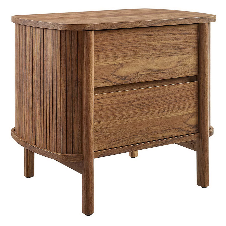 Marlon 2-Drawer Nightstand in Walnut