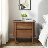 Marlon 2-Drawer Nightstand in Walnut