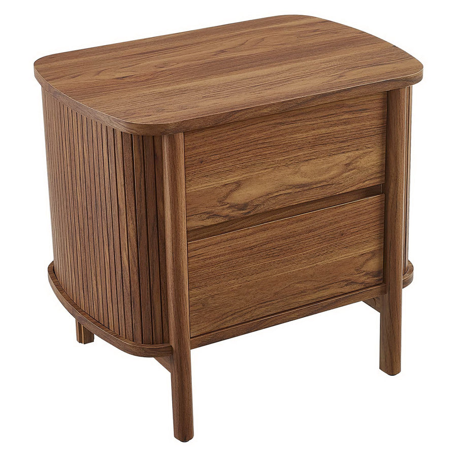 Marlon 2-Drawer Nightstand in Walnut