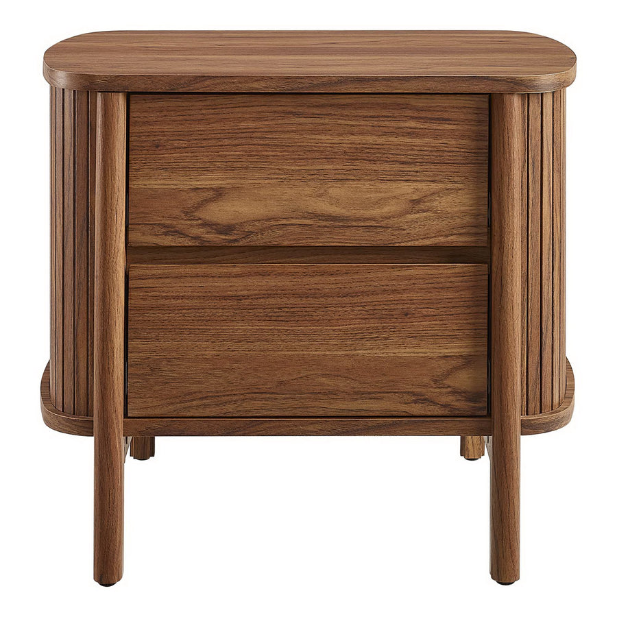 Marlon 2-Drawer Nightstand in Walnut