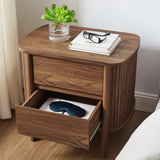 Marlon 2-Drawer Nightstand in Walnut
