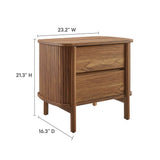 Marlon 2-Drawer Nightstand in Walnut