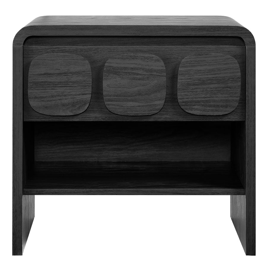 Baga 1-Drawer Nightstand in Black