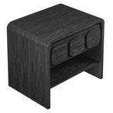 Baga 1-Drawer Nightstand in Black
