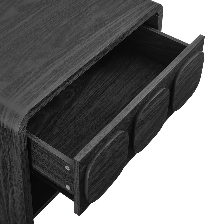Baga 1-Drawer Nightstand in Black