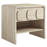Baga 1-Drawer Nightstand in Travertine