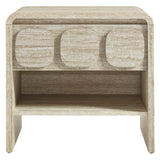 Baga 1-Drawer Nightstand in Travertine