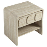 Baga 1-Drawer Nightstand in Travertine