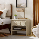 Baga 1-Drawer Nightstand in Travertine