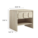 Baga 1-Drawer Nightstand in Travertine