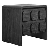 Baga 2-Drawer Nightstand in Black