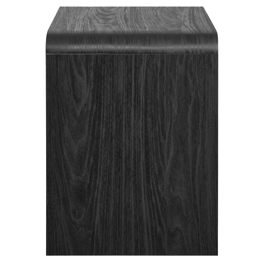 Baga 2-Drawer Nightstand in Black