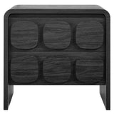 Baga 2-Drawer Nightstand in Black