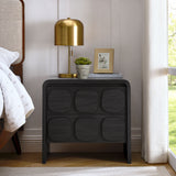 Baga 2-Drawer Nightstand in Black