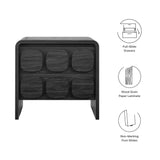 Baga 2-Drawer Nightstand in Black