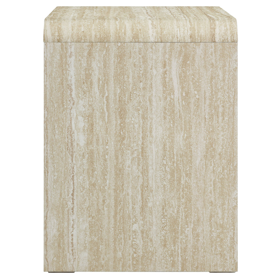 Baga 2-Drawer Nightstand in Travertine