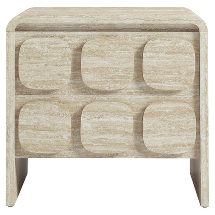 Toscana 2-Drawer Nightstand in Travertine
