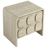 Baga 2-Drawer Nightstand in Travertine