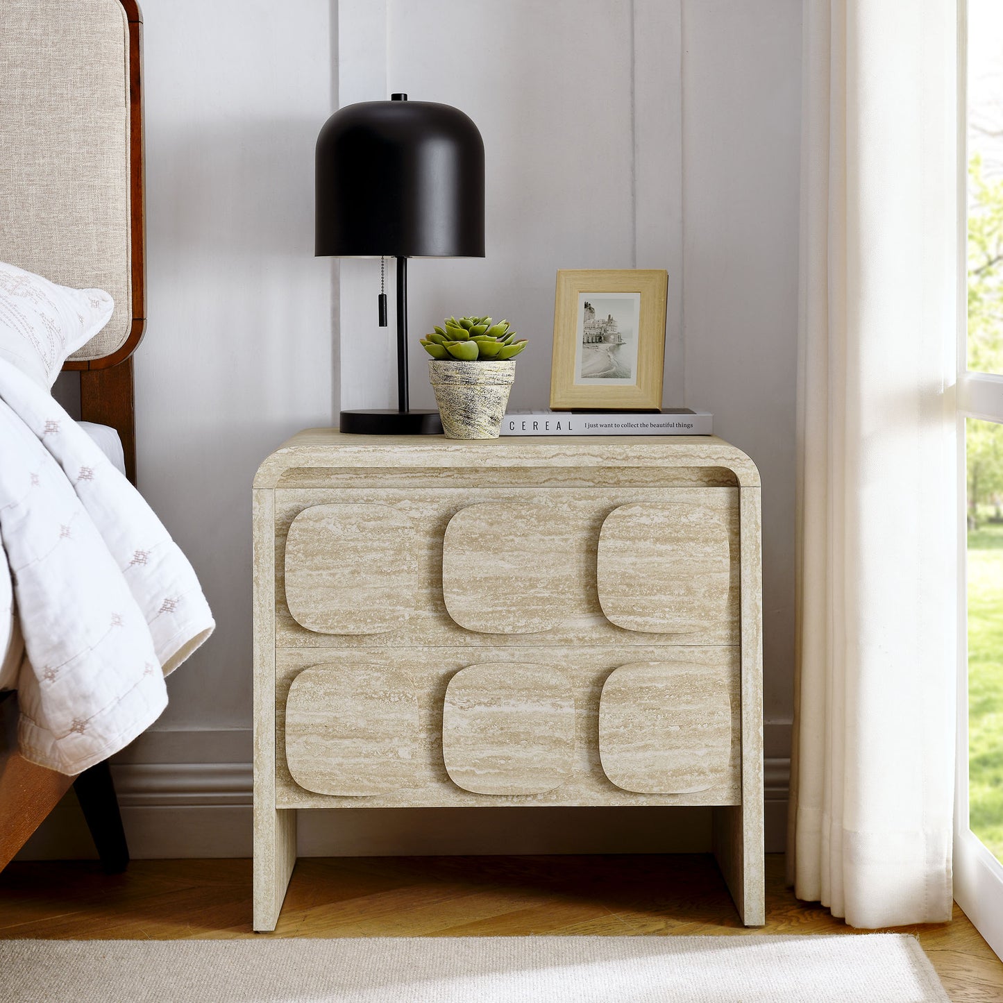 Toscana 2-Drawer Nightstand by Furniture For America