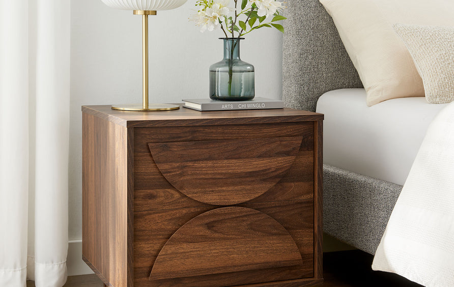 Sedge 2-Drawer Nightstand in Walnut