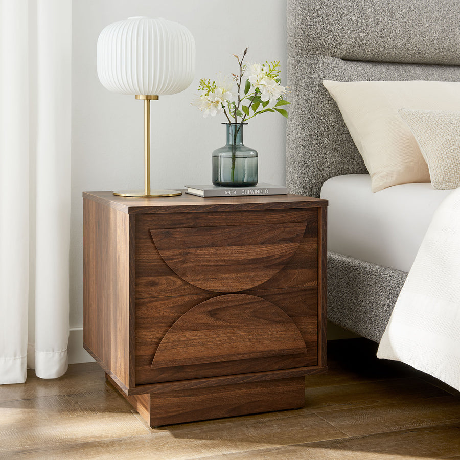 Sedge 2-Drawer Nightstand in Walnut
