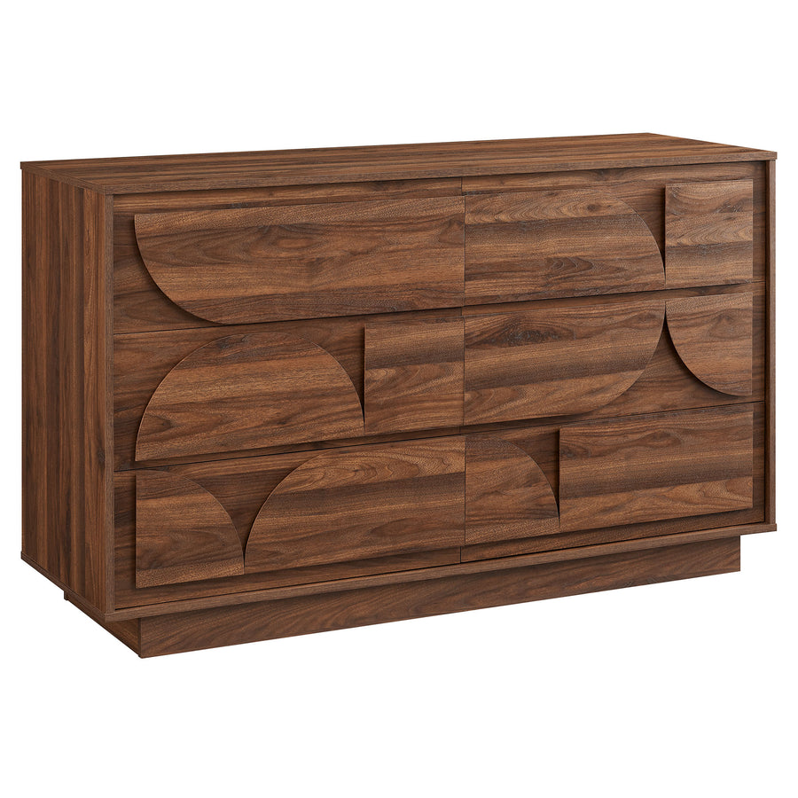Sedge 6-Drawer Dresser in Walnut
